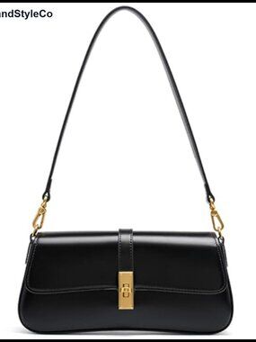 Genuine Cowhide Leather Hobo Evening Bag Underarm Shoulder Bag